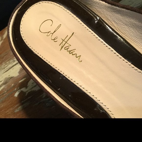 Cole Haan suede buckle stitching kitten heels - Picture 7 of 7